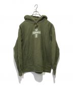 SUPREMEシュプリーム）の古着「Cross Box Logo Hooded Sweatshirt」｜グリーン