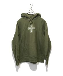 SUPREME（シュプリーム）の古着「Cross Box Logo Hooded Sweatshirt」｜グリーン