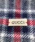 GUCCI (グッチ) ウールチェックマフラー グレー：10000円