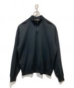 AURALEEオーラリー）の古着「ELASTIC HIGH GAUGE SWEAT HALF Z」｜ブラック