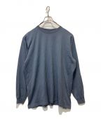 AURALEEオーラリー）の古着「LUSTER PLAITING L/S TEE」｜スカイブルー