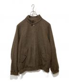 AURALEEオーラリー）の古着「LAMA SHETLAND WOOL TWEED ZIP BLOUSON」｜ブラウン