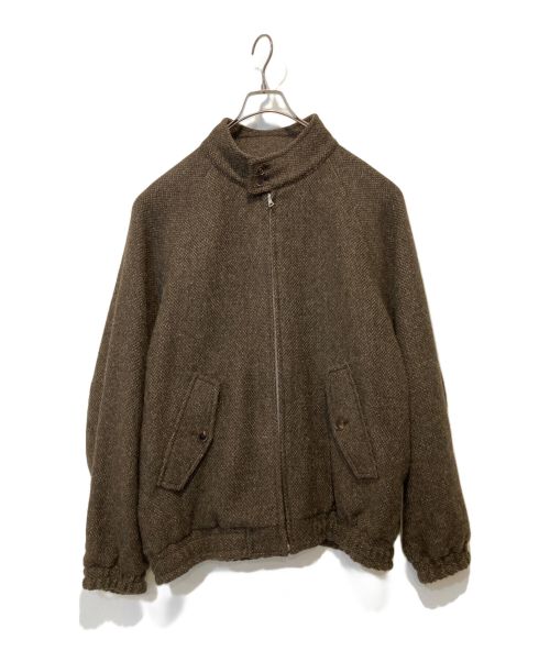 AURALEE（オーラリー）AURALEE (オーラリー) LAMA SHETLAND WOOL TWEED ZIP BLOUSON ブラウン サイズ:5の古着・服飾アイテム