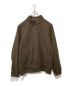 AURALEE（オーラリー）の古着「LAMA SHETLAND WOOL TWEED ZIP BLOUSON」｜ブラウン