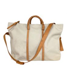 KAMARO’AN（カマロアン）の古着「Woven Duffle Bag 35」｜ベージュ