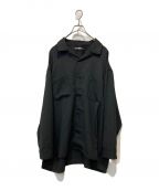 is-nessイズネス）の古着「OPEN COLLAR SHIRT」｜ブラック