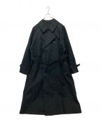 YOKEヨーク）の古着「CUT&LAYERED TRENCH COAT」｜ブラック