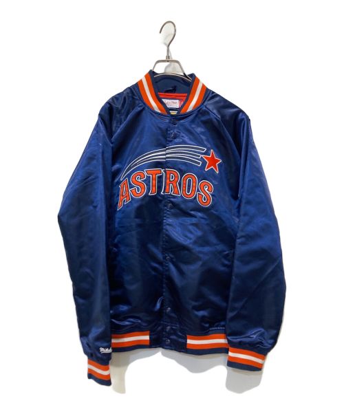 MITCHELL & NESS（ミッチェルアンドネス）MITCHELL & NESS (ミッチェルアンドネス) サテンスタジャン ネイビー サイズ:Mの古着・服飾アイテム