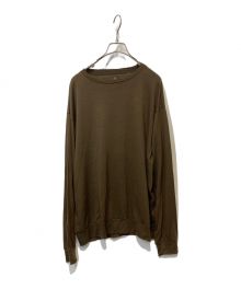 BATONER（バトナ―）の古着「SUMMER WOOL LONG SLEEVE T-SHIRT」｜ブラウン