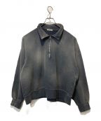 INTERIMインテリム）の古着「VINTAGE FADE HALF ZIP COLLAR SWEAT SHIRT」｜グレー