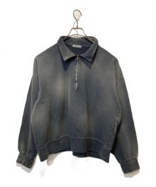 INTERIM（インテリム）の古着「VINTAGE FADE HALF ZIP COLLAR SWEAT SHIRT」｜グレー