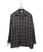 YOKEヨーク）の古着「OVERSIZED OPEN COLLAR SHIRT」｜ブラック