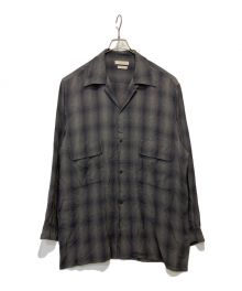 YOKE（ヨーク）の古着「OVERSIZED OPEN COLLAR SHIRT」｜ブラック