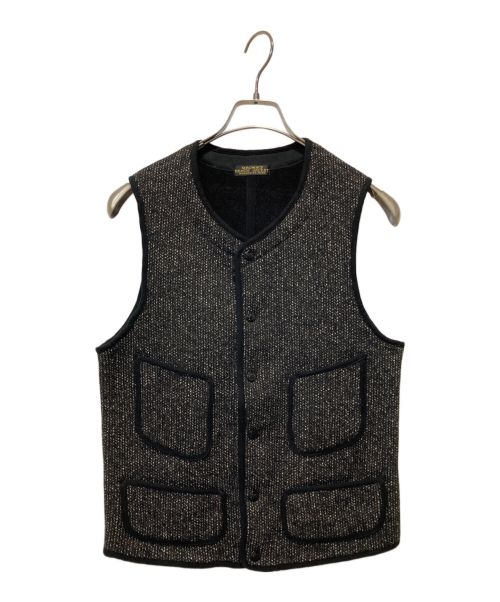 BROWN'S BEACH JACKET（ブラウンズビーチジャケット）BROWN'S BEACH JACKET (ブラウンズビーチジャケット) 524 LOW NECK VEST ブラック サイズ:36の古着・服飾アイテム