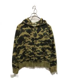 A BATHING APE（アベイシングエイプ）の古着「1STカモジップパーカー」｜グリーン