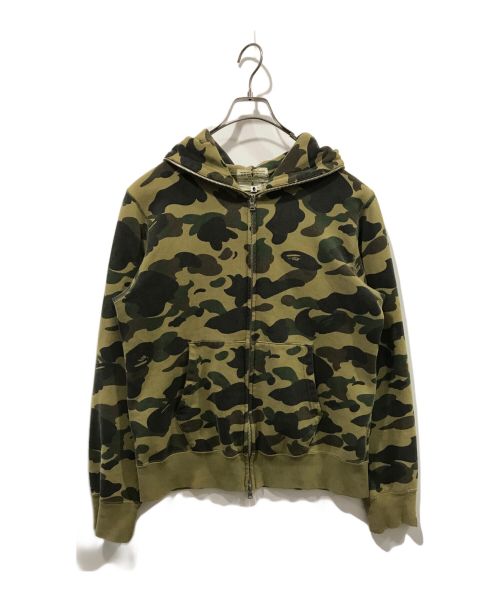 A BATHING APE（アベイシングエイプ）A BATHING APE (アベイシングエイプ) 1STカモジップパーカー グリーン サイズ:Mの古着・服飾アイテム