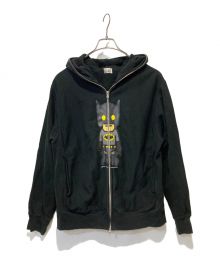 BAPE BY A BATHING APE×DC COMICS（ベイプバイアベイシングエイプ×ディーシーコミックス）の古着「BATMAN ジップアップパーカー」｜ブラック