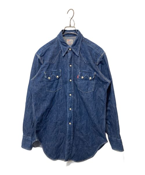 LEVI'S（リーバイス）LEVI'S (リーバイス) ショートホーンデニムウエスタンシャツ ブルー サイズ:Ｌの古着・服飾アイテム