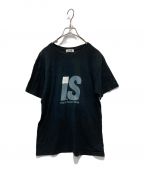 IS ISSEY MIYAKEアイエスイッセイミヤケ）の古着「ロゴプリントTシャツ」｜ブラック