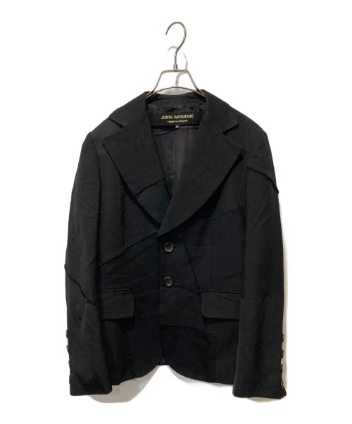 JUNYA WATANABE COMME des GARCONS（(ジュンヤワタナベ コムデギャルソン）JUNYA WATANABE COMME des GARCONS ((ジュンヤワタナベ コムデギャルソン) パッチワークテーラードジャケット ブラック サイズ:Mの古着・服飾アイテム