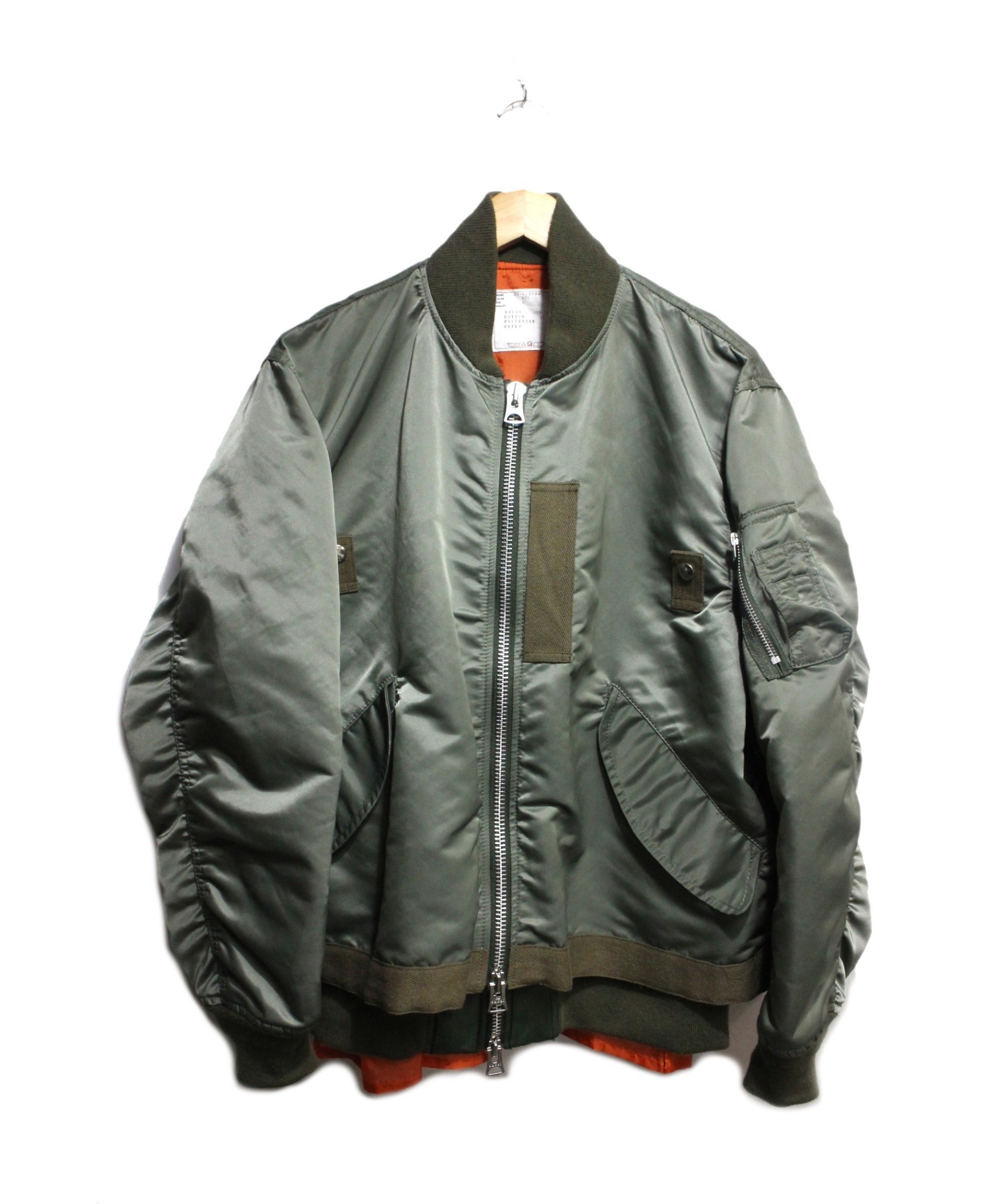 中古 古着通販 Sacai サカイ Fabric Combo Ma 1 Blouson グリーン サイズ 1 ブランド 古着通販 トレファク公式 Trefac Fashion