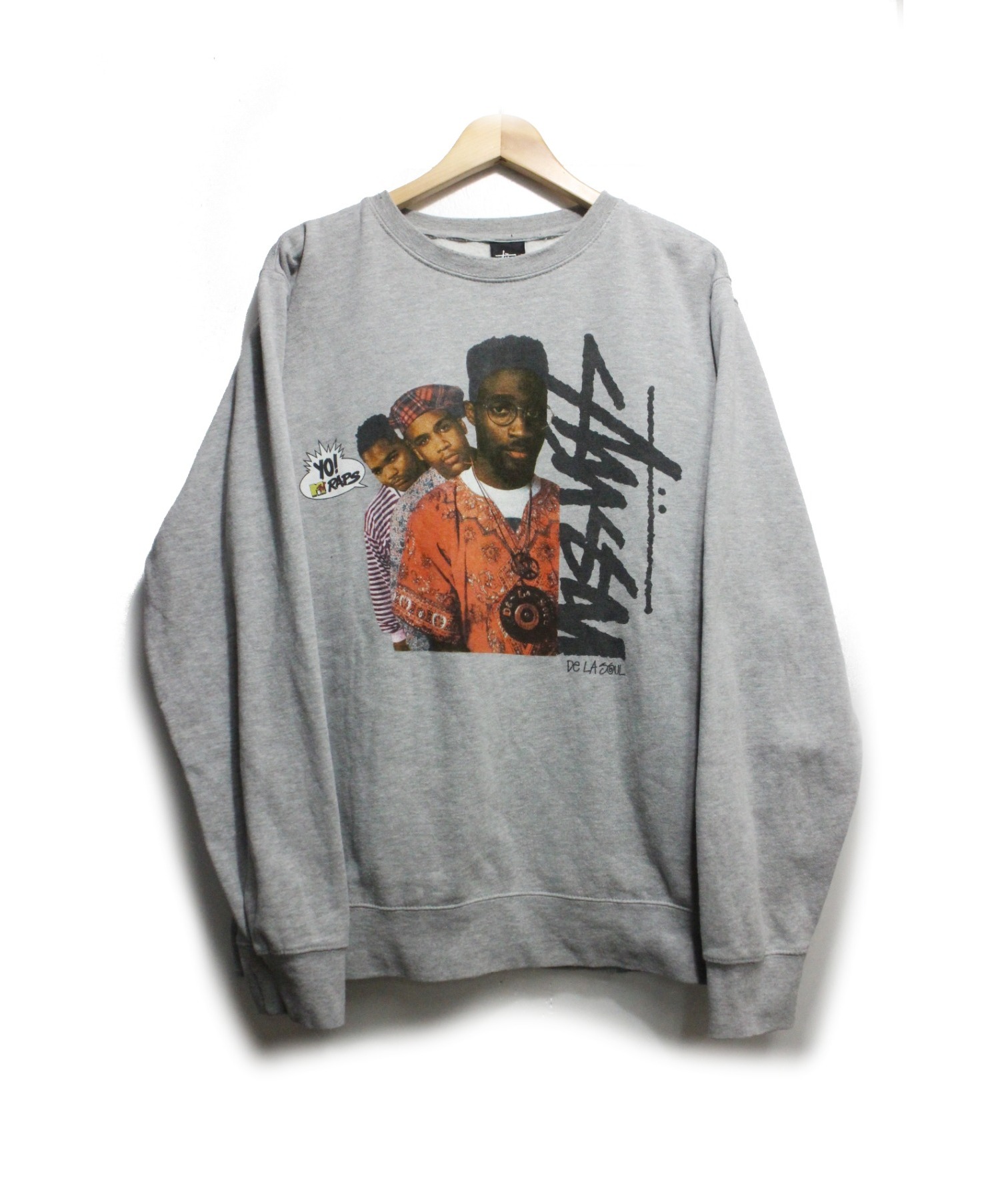 中古 古着通販 Stussy ステューシー プリントスウェット グレー サイズ L Yo M Tv Raps ブランド 古着通販 トレファク公式 Trefac Fashion