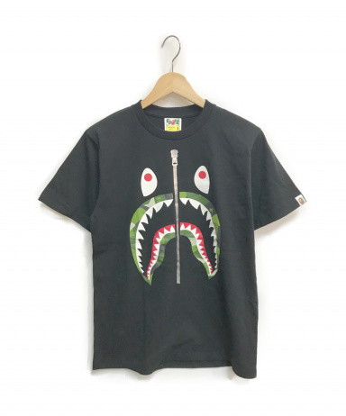 中古・古着通販】A BATHING APE (エイプ) シャークTシャツ ブラック