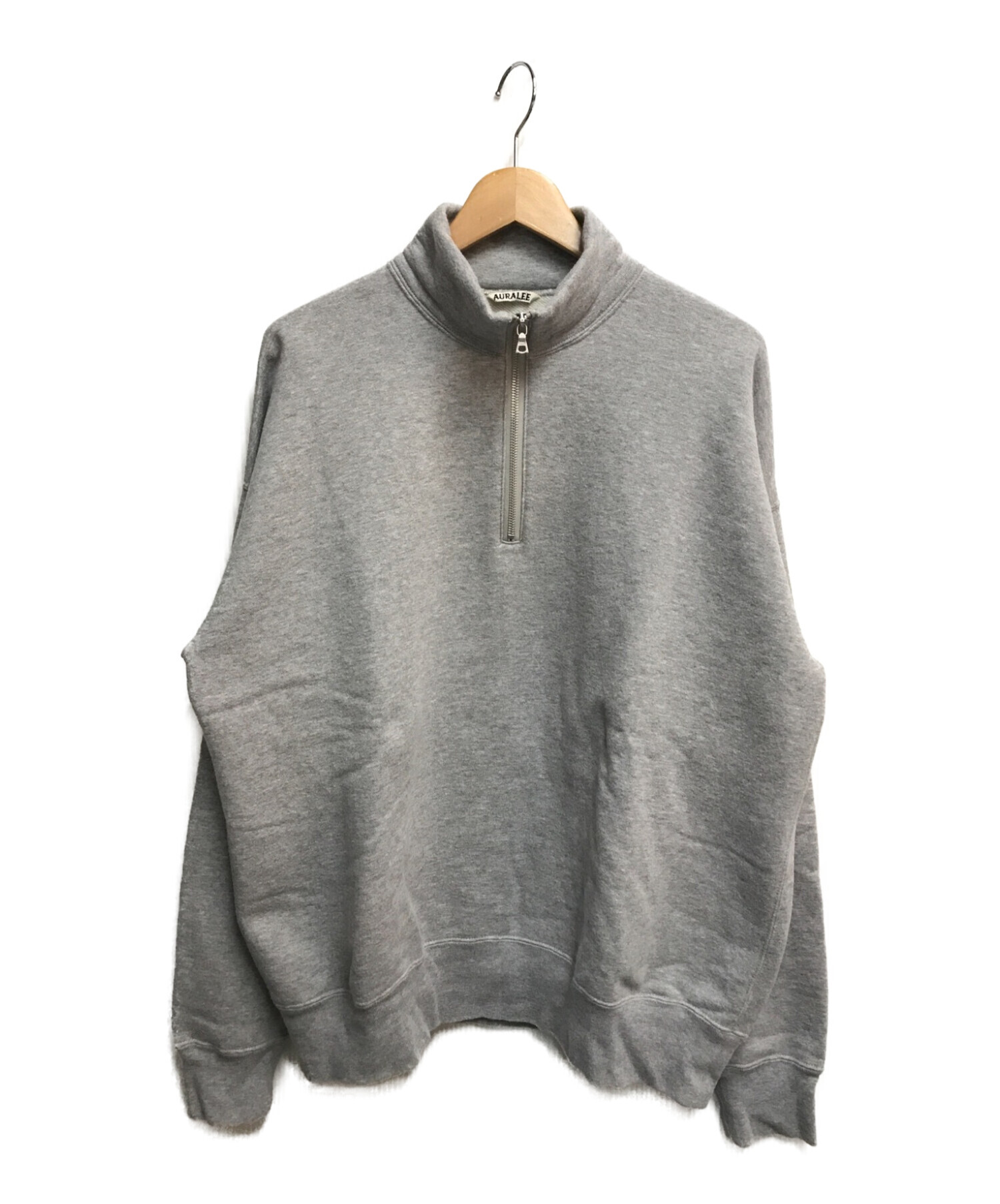 AURALEE BACK WOOL HALF ZIP P O グレー - 通販 - gofukuyasan.com