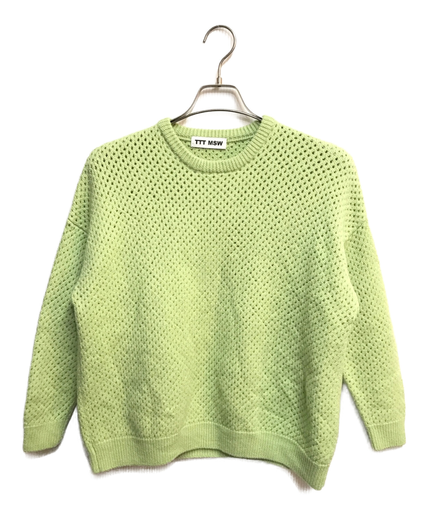 TTT MSW (ティーモダンストリートウェア) WOOL PULLOVER KNIT グリーン サイズ:F