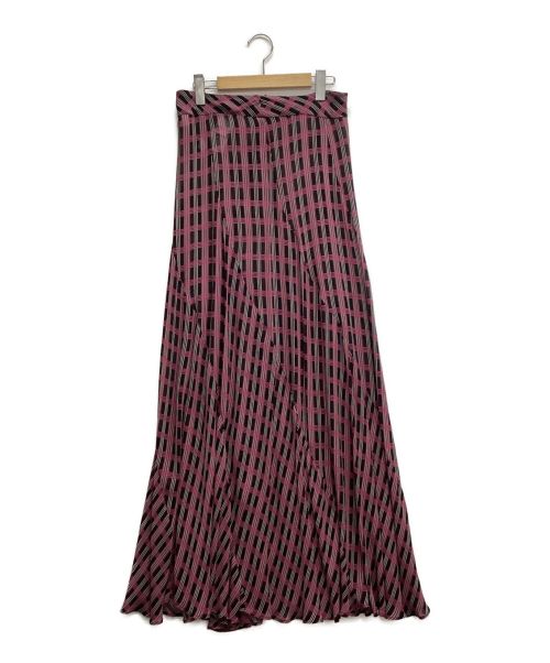 GANNI（ガニー）GANNI (ガニー) バイヤスチェックマキシスカート ピンク サイズ:34の古着・服飾アイテム