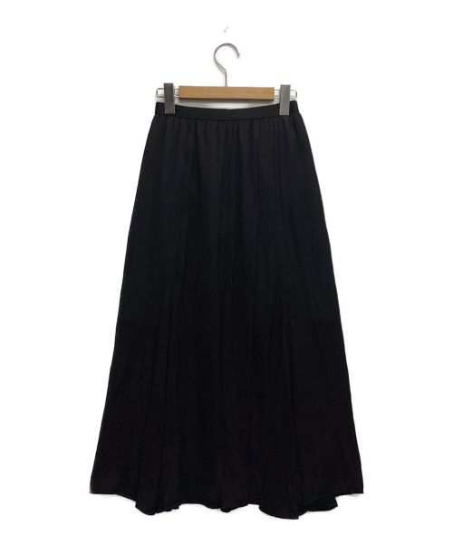 IENA（イエナ）IENA (イエナ) サテンタンブラーランダムフレアスカート ブラック サイズ:Sの古着・服飾アイテム