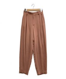 6(ROKU) BEAUTY&YOUTH（ロク ビューティーアンドユース）の古着「GEORGETTE TUCK PANTS」｜ピンク