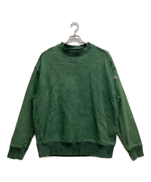 DIESEL（ディーゼル）DIESEL (ディーゼル) D-Krib Track Denim Sweatshirt グリーン サイズ:Mの古着・服飾アイテム