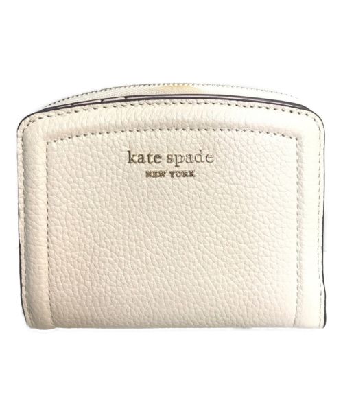 Kate Spade（ケイトスペード）Kate Spade (ケイトスペード) ノット スモール コンパクト ウォレット ベージュの古着・服飾アイテム