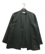 MARKAマーカ）の古着「LAPELLESS SHIRT JACKET WOOL MOHAIR TROPICAL」｜グレー