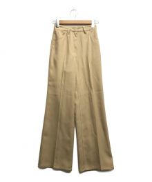 CLANE（クラネ）の古着「CENTER PRESS BOOTCUT PANTS」｜ベージュ