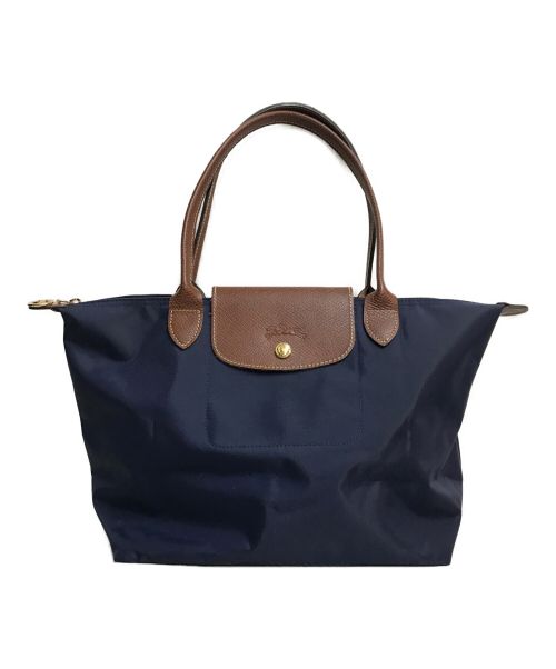 中古・古着通販】LONGCHAMP (ロンシャン) ハンドバッグ ネイビー