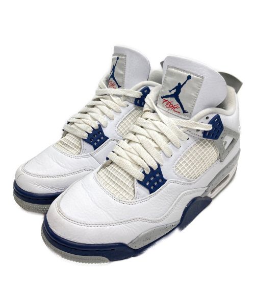 NIKE（ナイキ）NIKE (ナイキ) AIRJORDAN 4 Retro / エアジョーダン4レトロ ホワイト×ネイビー サイズ:27の古着・服飾アイテム