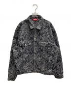 SUPREMEシュプリーム）の古着「Script Jacquard Denim Trucker Jacket」｜グレー