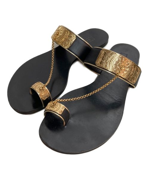 CASADEI（カサディ）CASADEI (カサディ) CHAIN SANDAL ブラック サイズ:23の古着・服飾アイテム