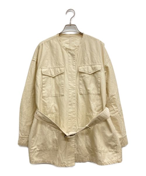 Spick and Span（スピックアンドスパン）Spick and Span (スピックアンドスパン) ベルテッドミリタリージャケット ベージュ サイズ:36の古着・服飾アイテム