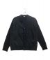 A.PRESSE（アプレッセ）の古着「Cashmere Suede Combination Cardigan」｜ネイビー×ブラック