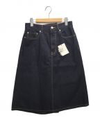 beautiful peopleビューティフルピープル）の古着「selvedge denim back tuck skirt」｜インディゴ