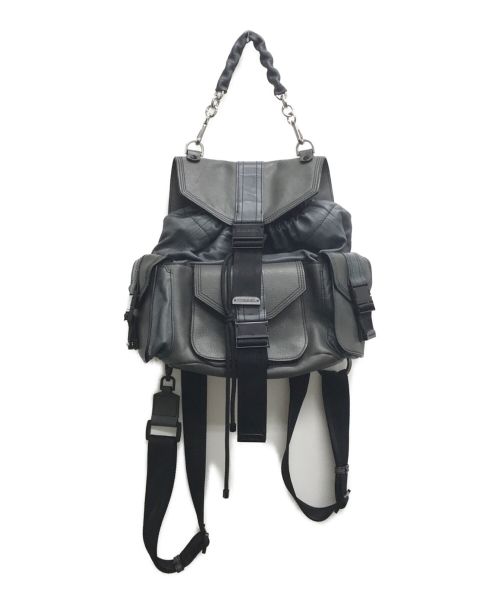 DIESEL（ディーゼル）DIESEL (ディーゼル) MISS-MATCH BACKPACK グレー×ブルーの古着・服飾アイテム