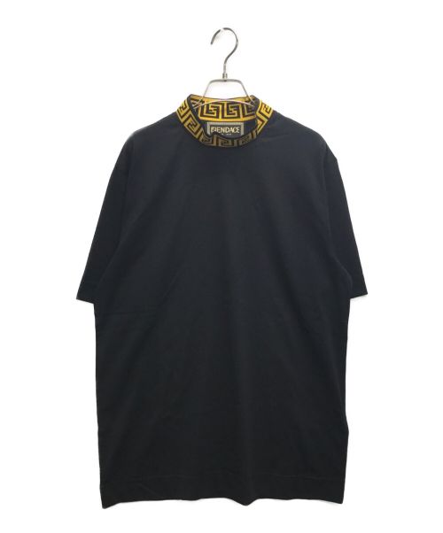 FENDI（フェンディ）FENDI (フェンディ) VERSACE (ヴェルサーチェ) ロゴカラーTシャツ ブラック サイズ:Sの古着・服飾アイテム