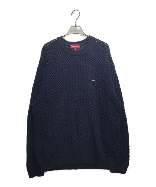 SUPREME（シュプリーム）SUPREME (シュプリーム) Textured Small Box Sweater ネイビー サイズ:Lの古着・服飾アイテム