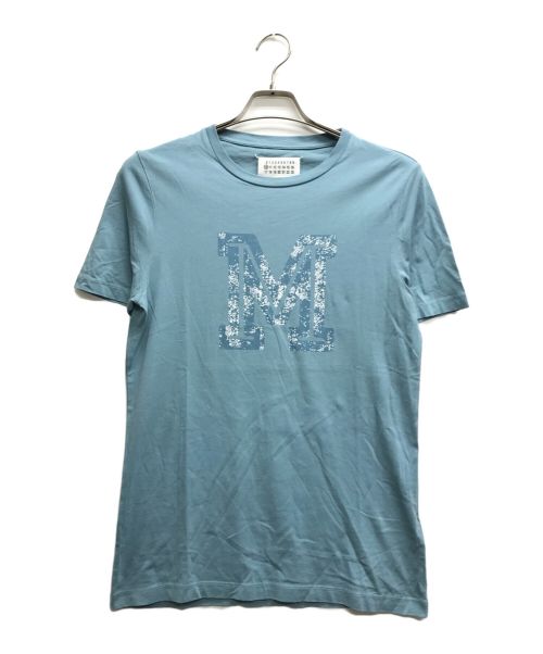 Maison Margiela（メゾンマルジェラ）Maison Margiela (メゾンマルジェラ) プリントTシャツ ブルー サイズ:44の古着・服飾アイテム