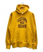 Champion×STANDARD CALIFORNIAチャンピオン×スタンダードカリフォルニア）の古着「リバースウィーブフードスウェット」｜イエロー