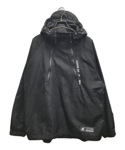 ANDCHILL（アンドチル）ANDCHILL (アンドチル) GDY DOUBLE ZIP NYLON JACKET/ダブルジップナイロンジャケット ブラック サイズ:Lの古着・服飾アイテム