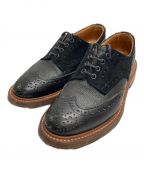 Tricker'sトリッカーズ）の古着「BOURTONコンビウィングチップシューズ」｜ブラック